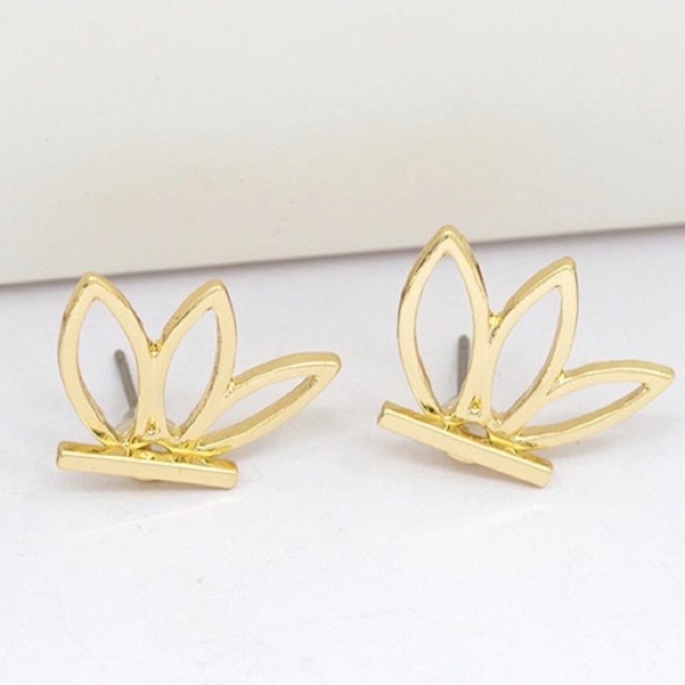 Last pair‼Bar & Lotus Flower Earrings